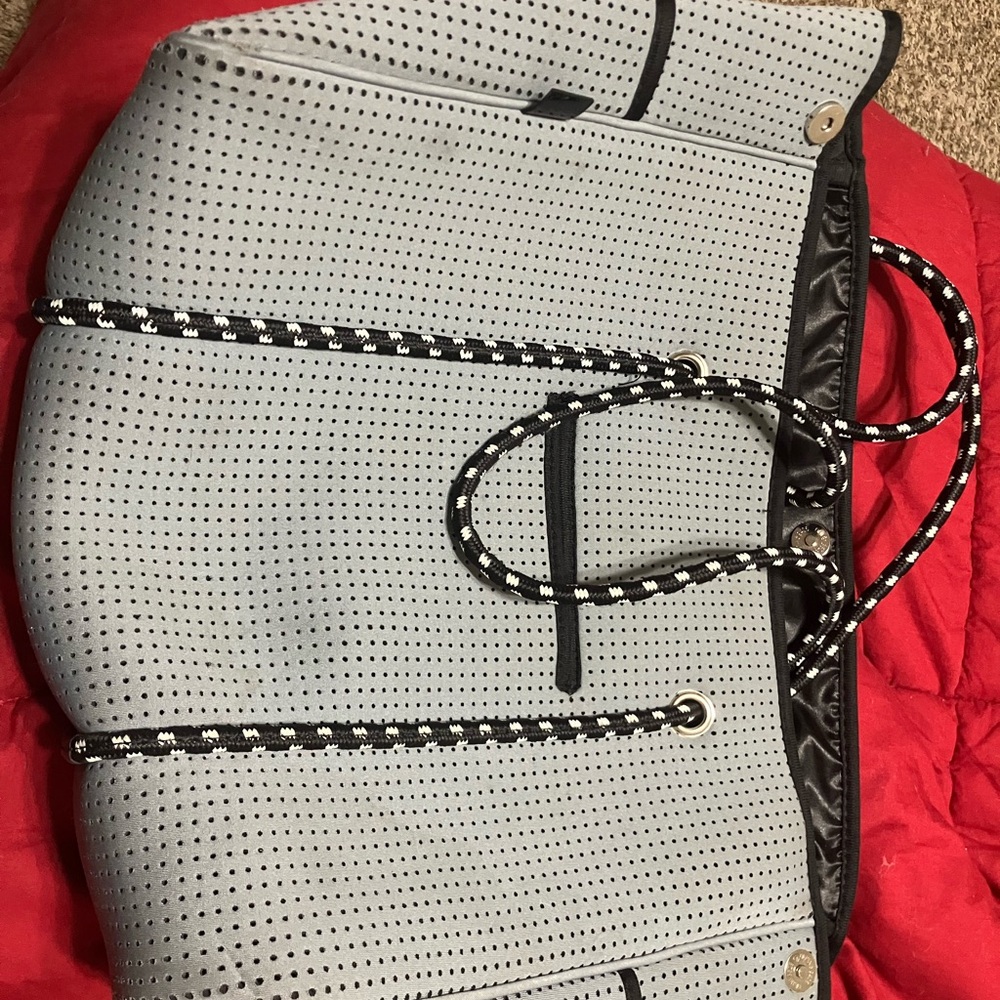 TY Gray and Black Tote Bag